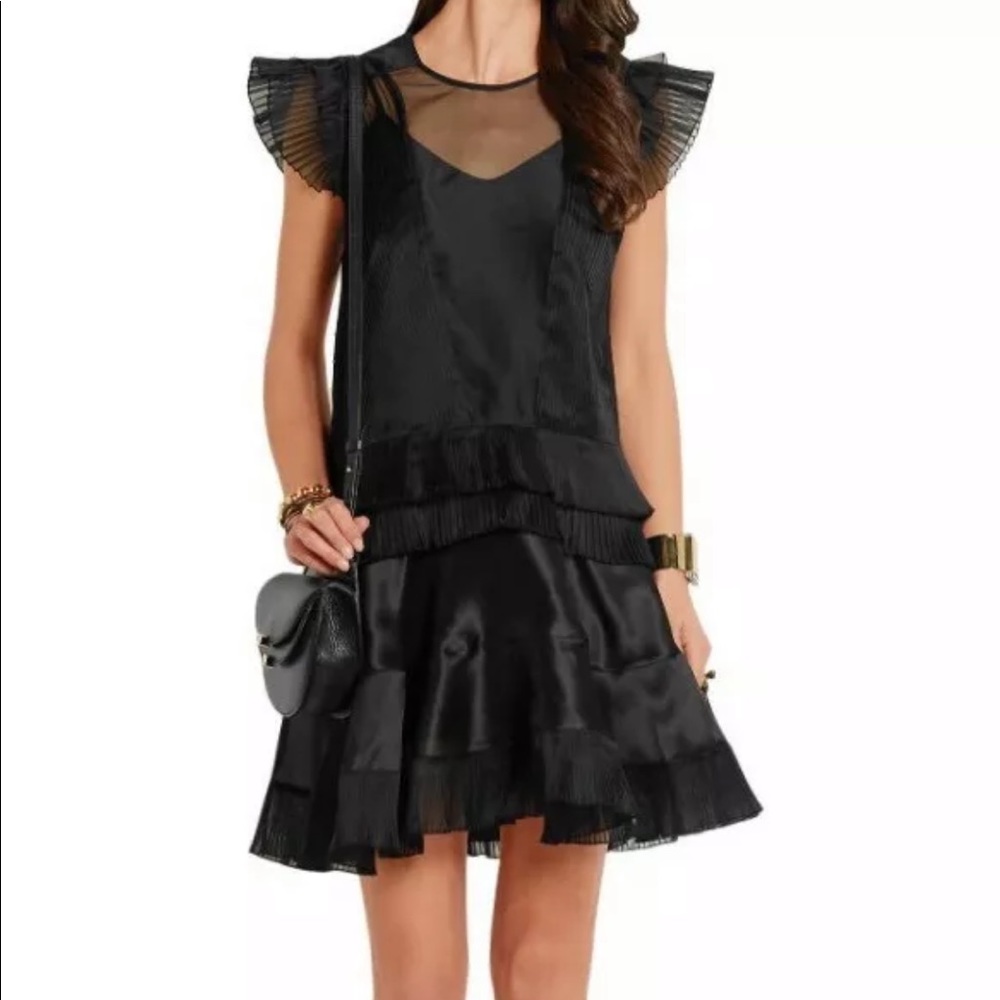 Isabel Marant Pleated Organza Silk Dress Vila - Picture 5 of 6